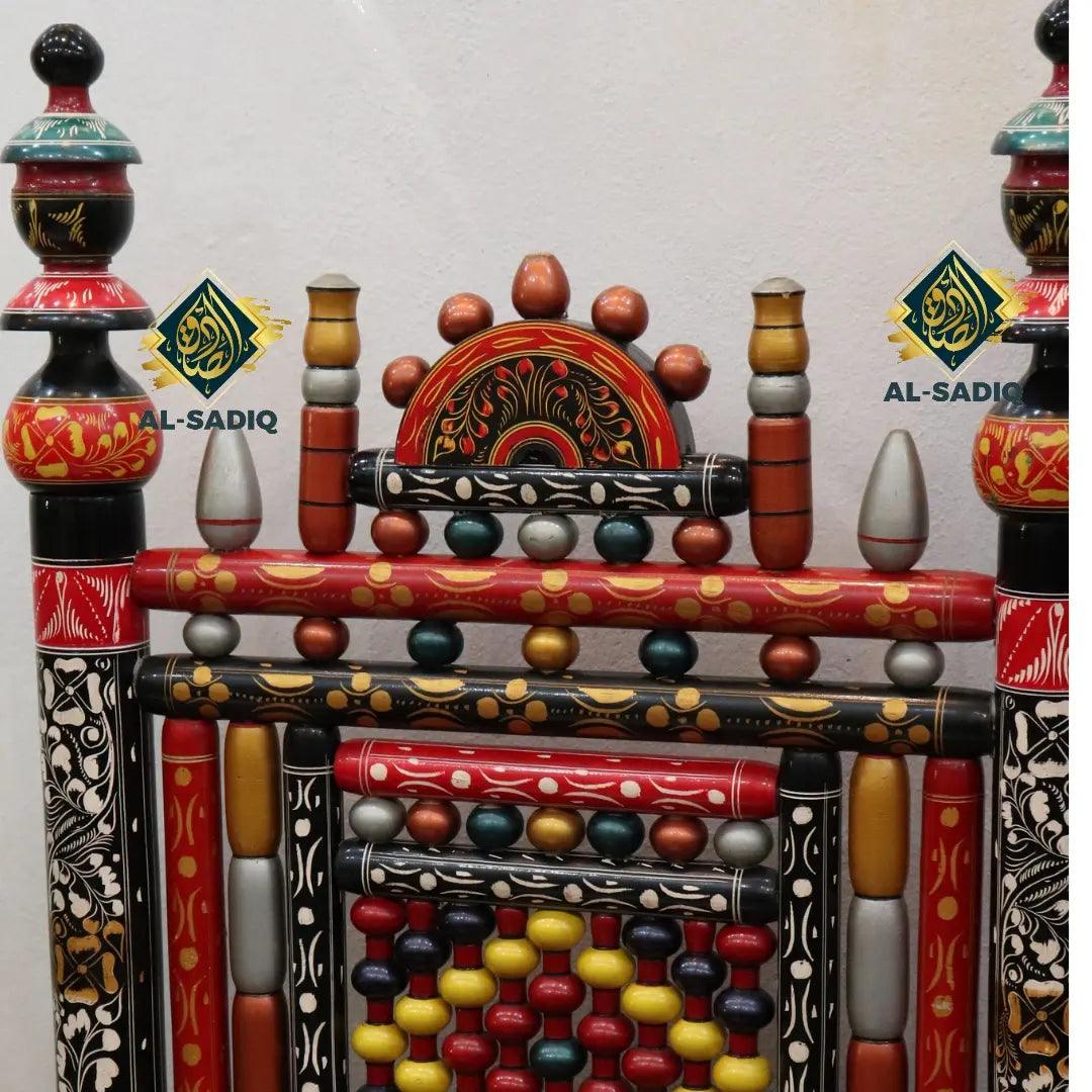 Exquisite Handmade Traditional Colorful Rosewood (Sheesham) Chinioti Chairs (2 chairs, table not included) ,Decor - Elevate Your Home's Look with High-Quality Craftsmanship - AL-SADIQ