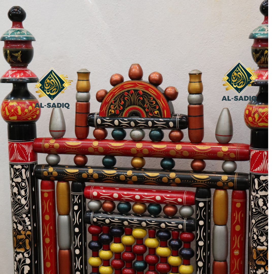 Exquisite Handmade Traditional Colorful Rosewood (Sheesham) Chinioti Chairs (2 chairs, table not included) ,Decor - Elevate Your Home's Look with High-Quality Craftsmanship - AL-SADIQ