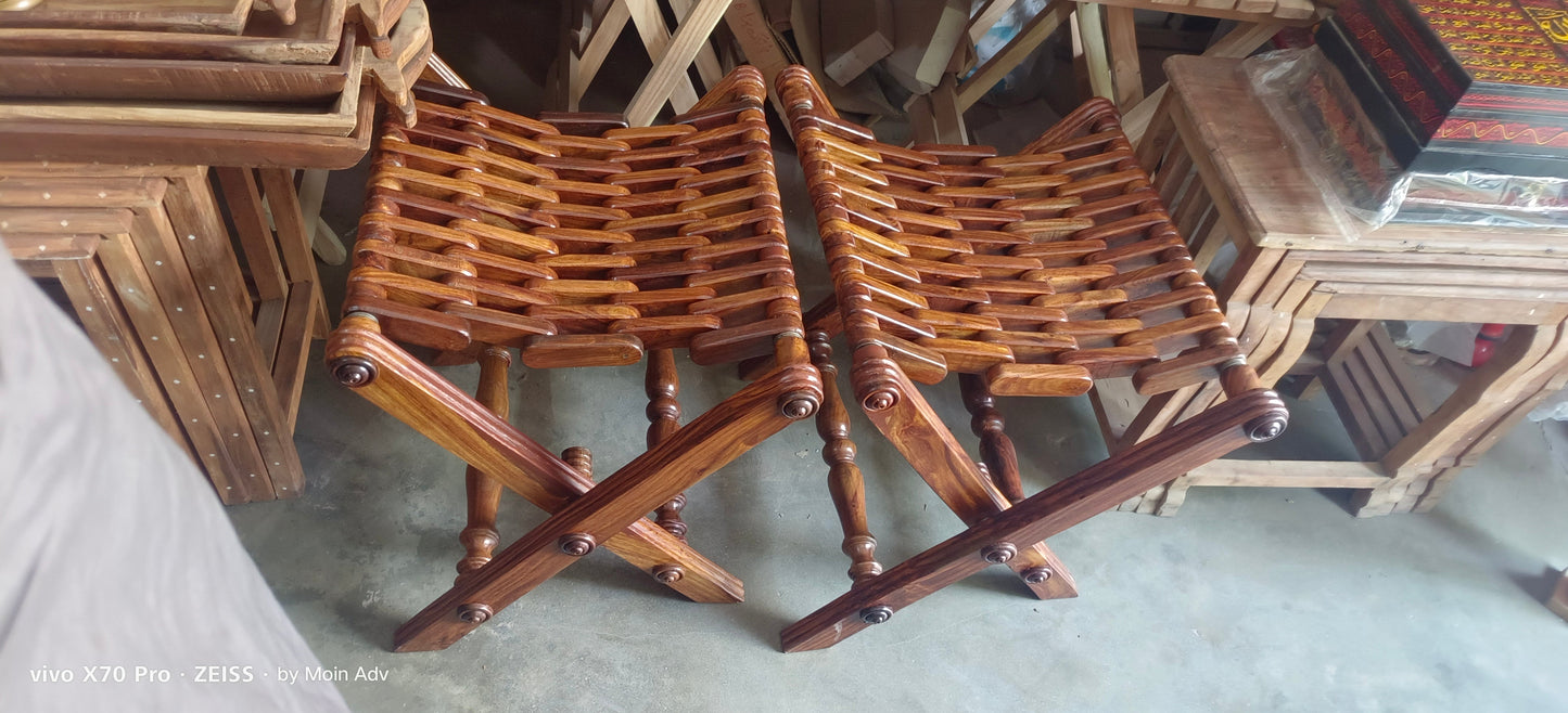 High Quality Wooden stools (pair) - AL-SADIQ