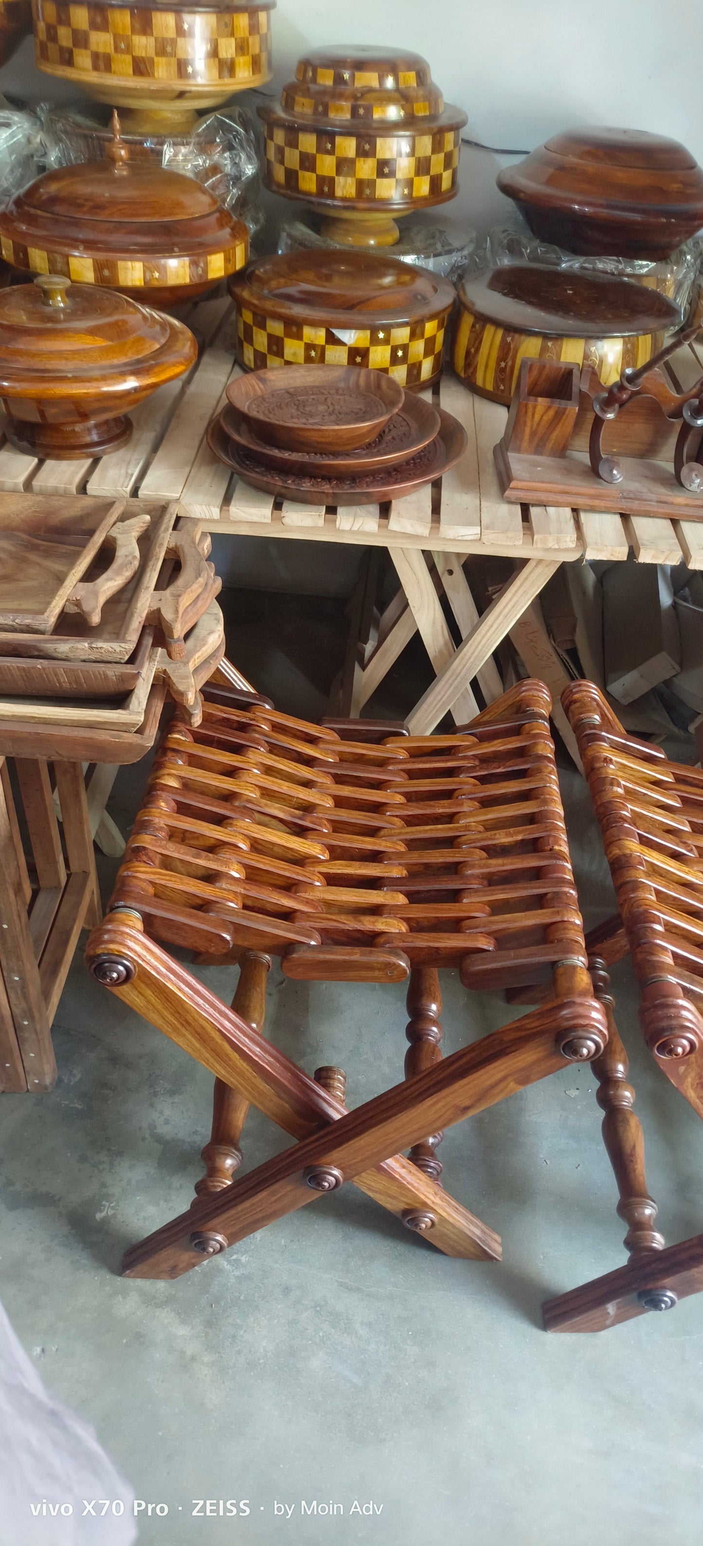 High Quality Wooden stools (pair) - AL-SADIQ