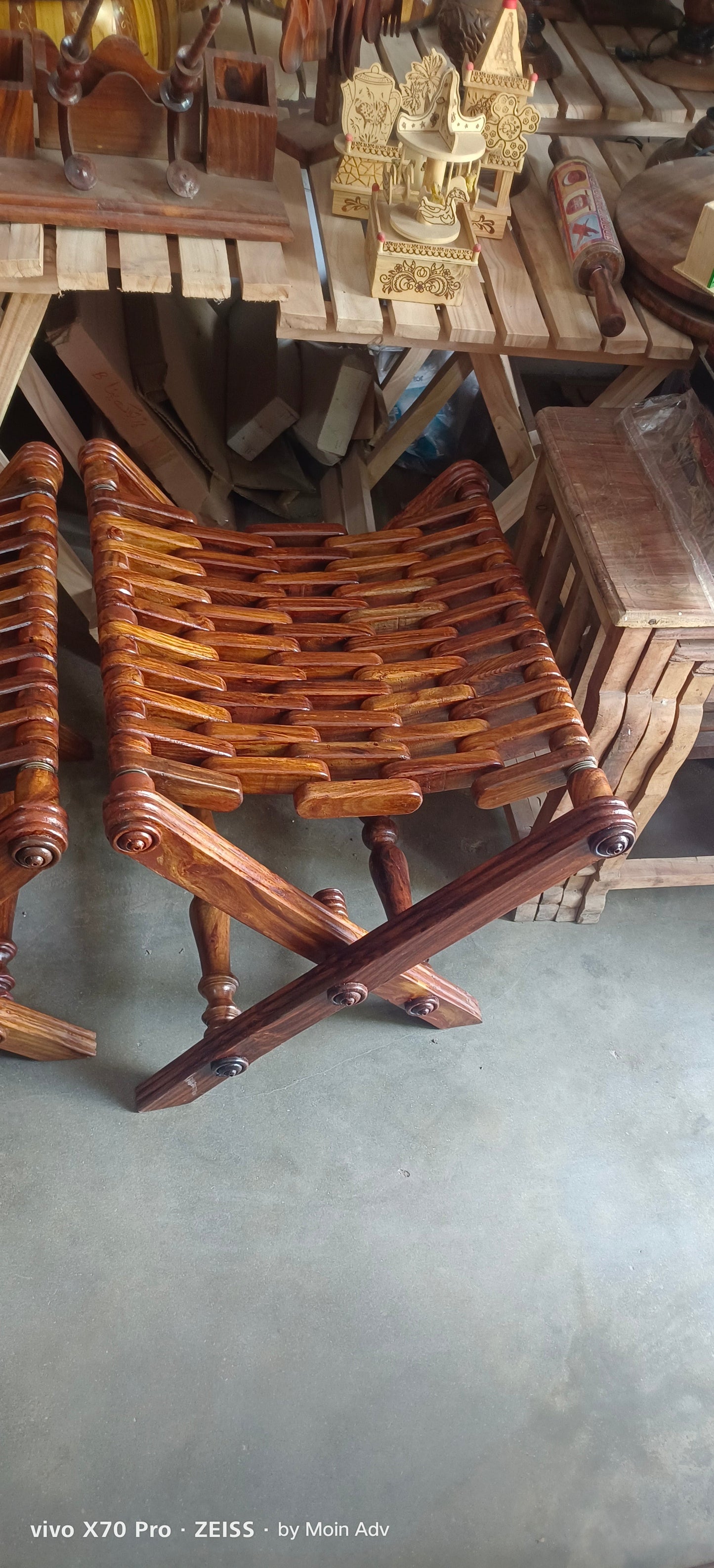 High Quality Wooden stools (pair) - AL-SADIQ