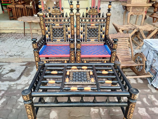 Traditional colorful chairs with table - AL-SADIQ